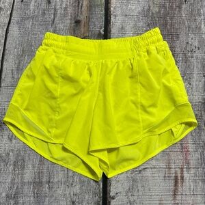 RARE Lululemon Highlight Yellow Hotty Hot Shorts